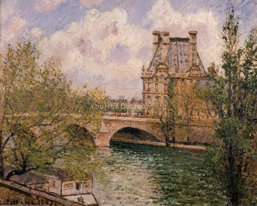 The Pavillion de Flore and the Pont Royal - 卡米耶·毕沙罗